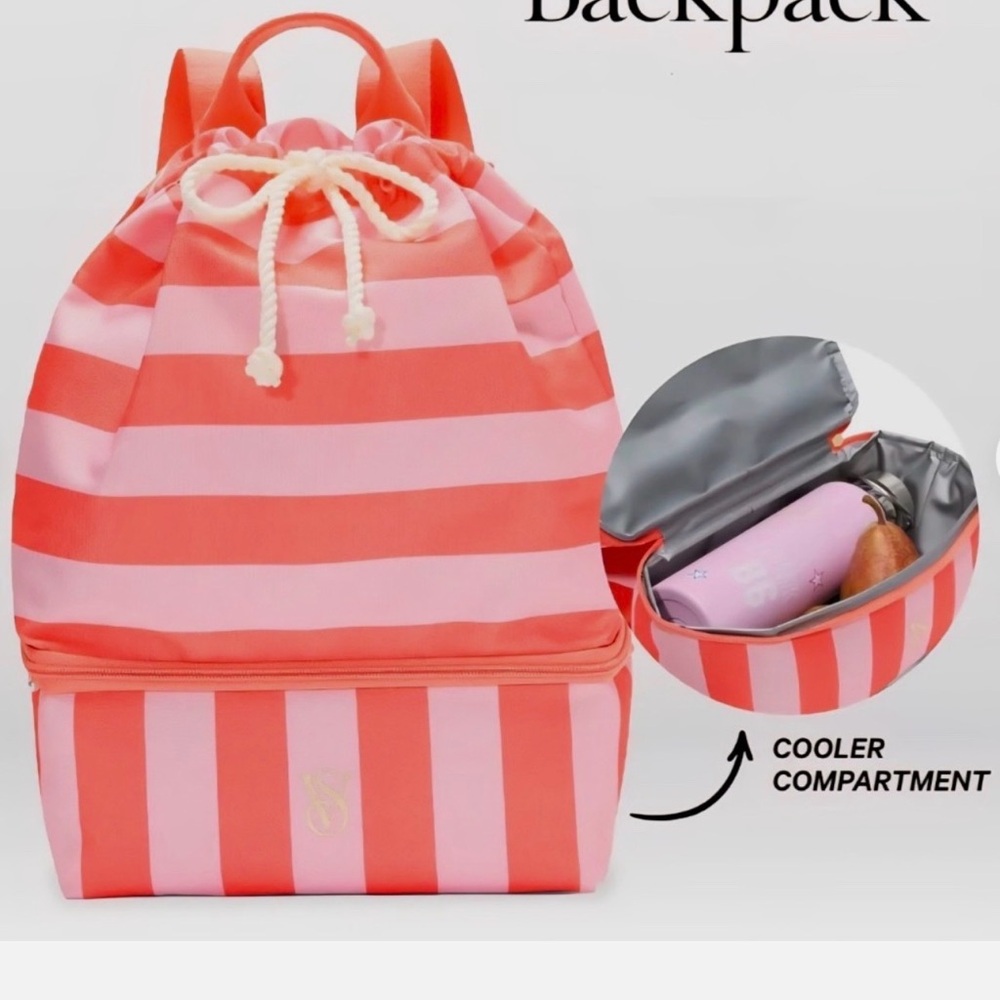 Victoria's Secret Pink Striped Kids Backpack